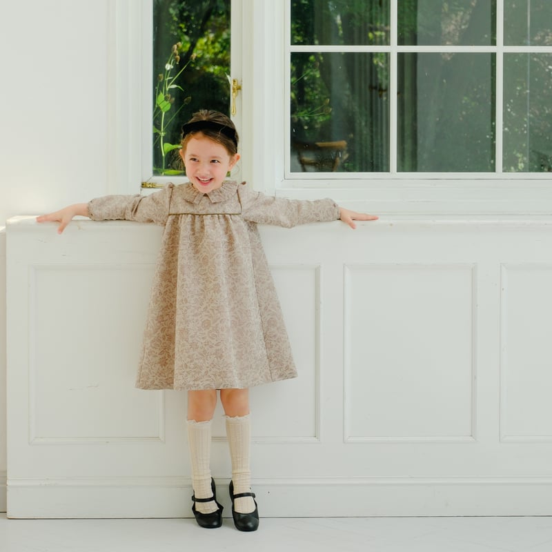 ジューンリトルクローゼット　ペタルドレスドレス Petal / Antique jacquard | june -little closet-