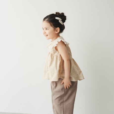 Amandine blouse / Gentle bloom-Sand