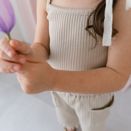 Rib mellow camisole / beige