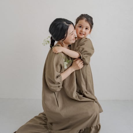 kids Summer dress / Sand brown