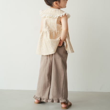 Frill sabrina pants / moca
