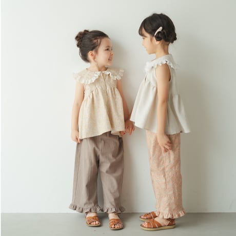 Frill sabrina pants / moca