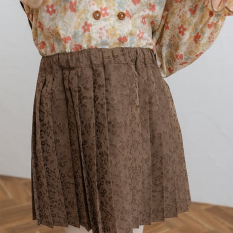 Pleats skirt / brown