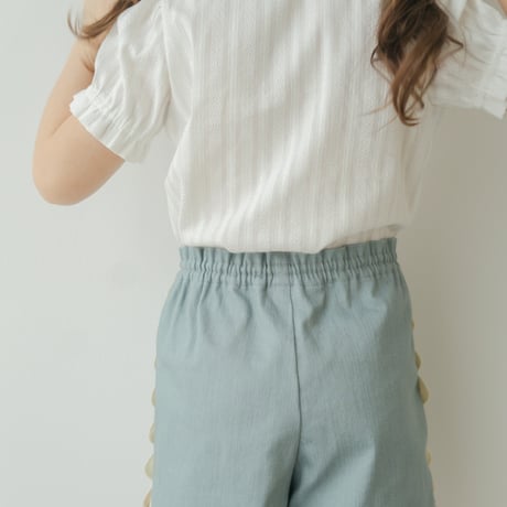 Tuille short pants / Light denim