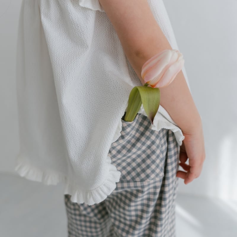 Sarrouel pants / blue gingham | june -little cl