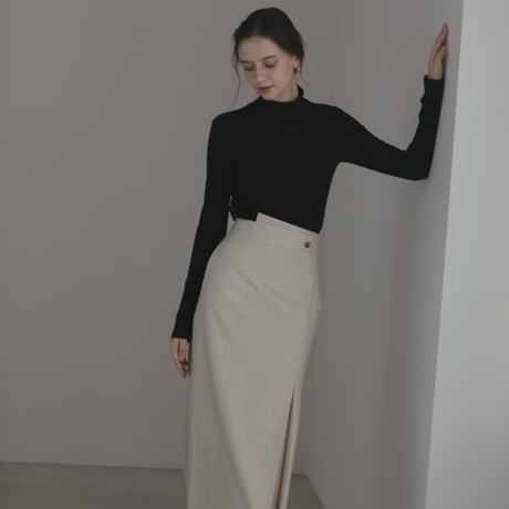 ladies Grace straight skirt / milk tweed