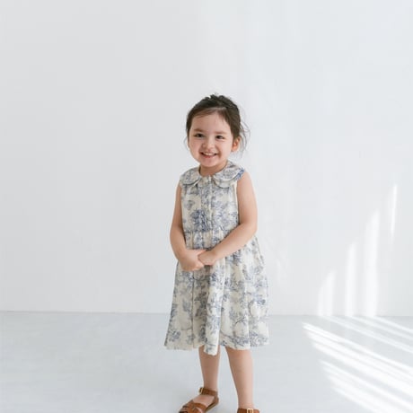 Lala dress / toile de jouy - vanilla