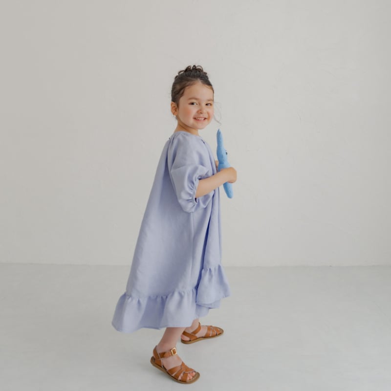 kids Summer dress / Powder blue | june -little