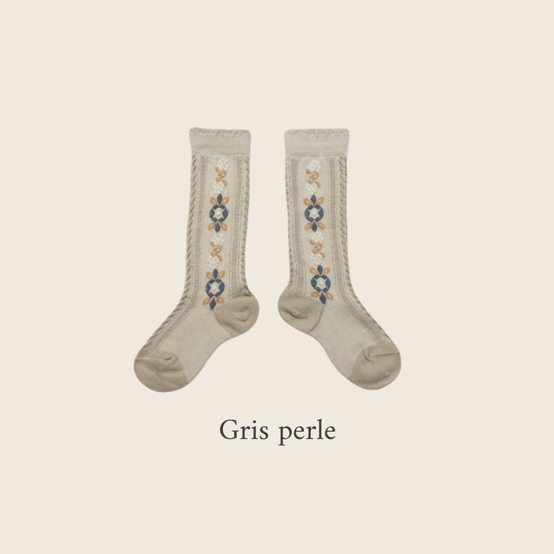Collegien / Dalia - Jacquard Flower Knee-high S