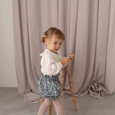 Pumpkin pants / winter navy flower