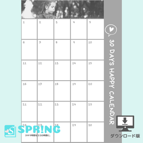 【手帳リフィル】HAPPYカレンダー
