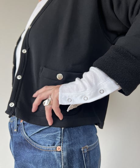 【original】snap button longsleeve Tee