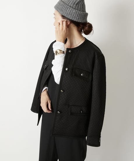 【original】trimming c-neck jacket