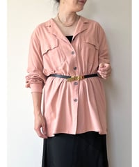 【vintage】silk pocket付shirt