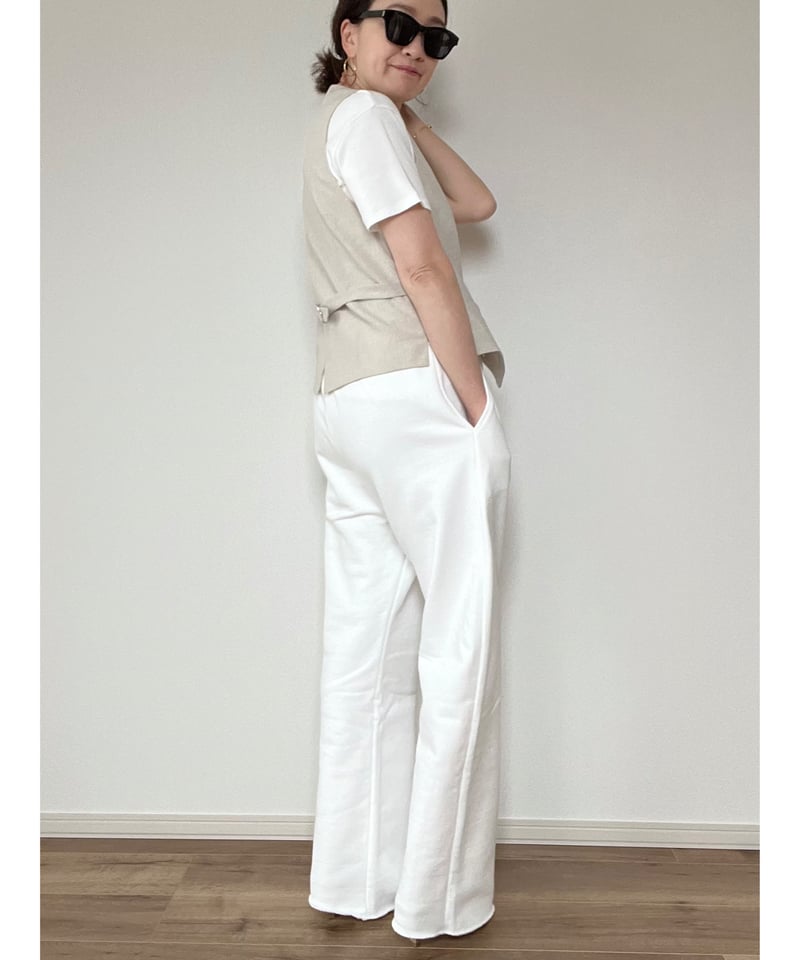original】linen‐like vest | Trefle blanc