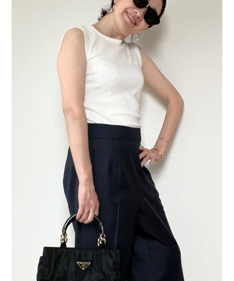 original】ノースリーブTee | Trefle blanc