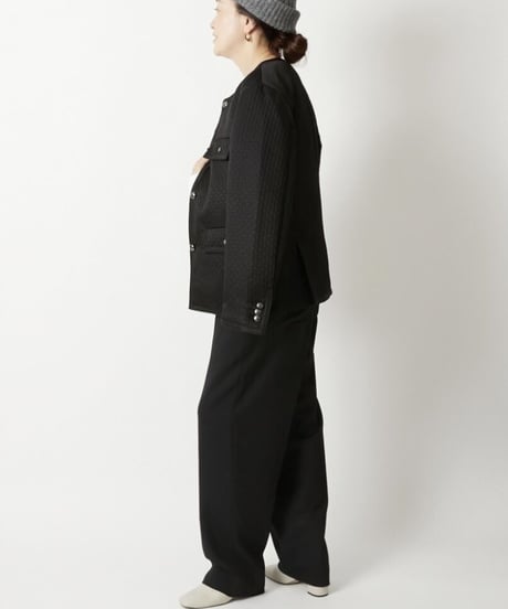 【original】trimming c-neck jacket