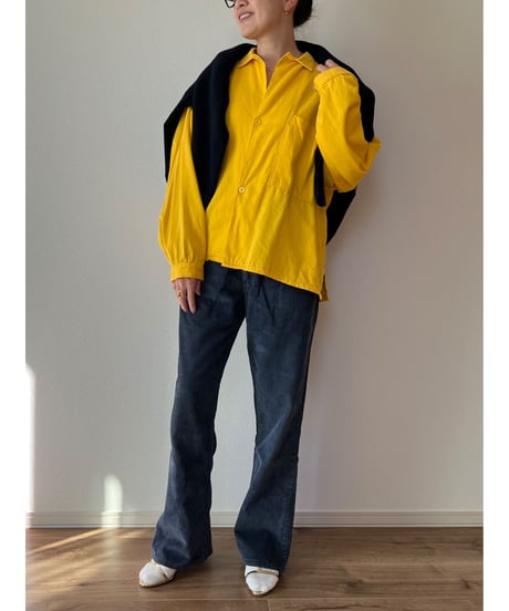 【used】cotton　wideshirt