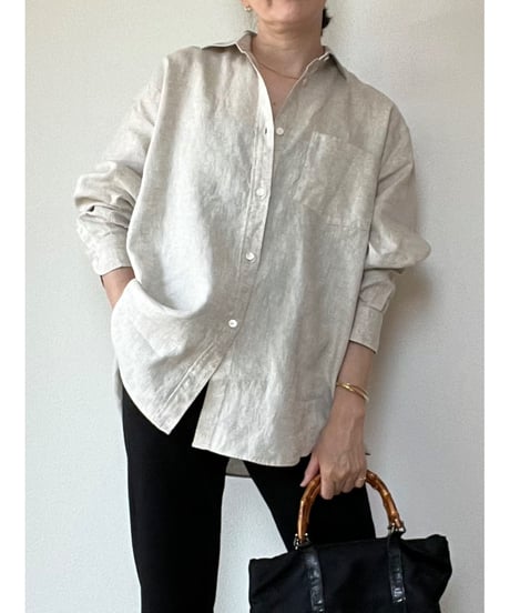 【original】linen regular shirt