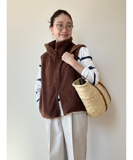 original】Boa Vest | Trefle blanc