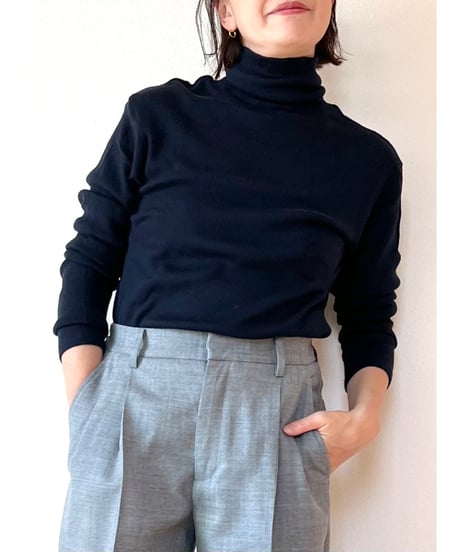 【original】woolテレコ　rib turtle