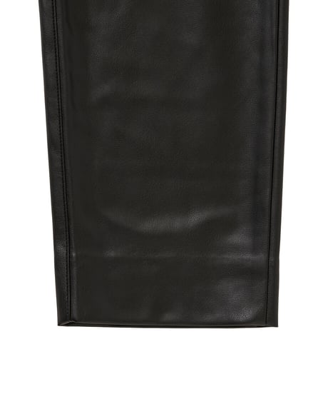 【original】faux leather cropped easy pants