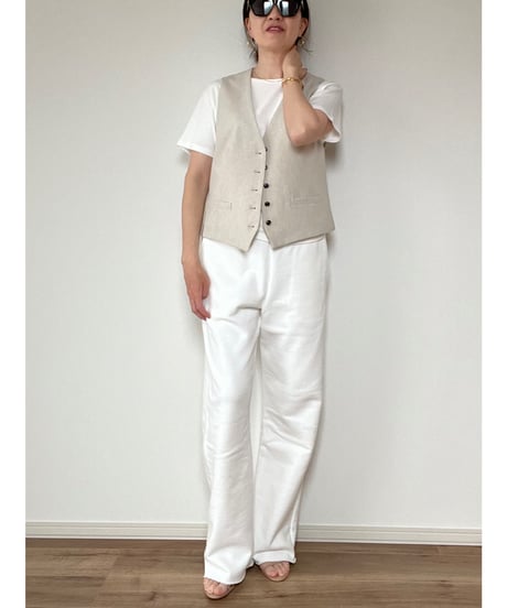 【original】linen‐like vest