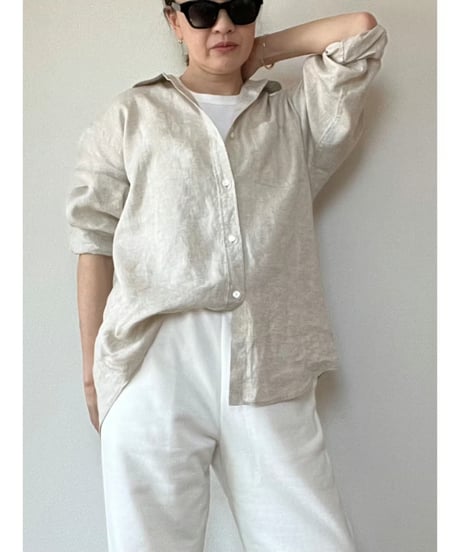 【original】linen regular shirt
