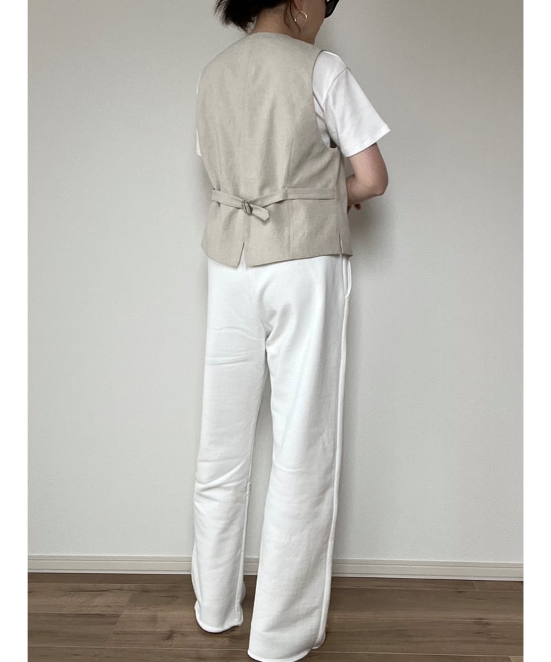 original】linen‐like vest | Trefle blanc