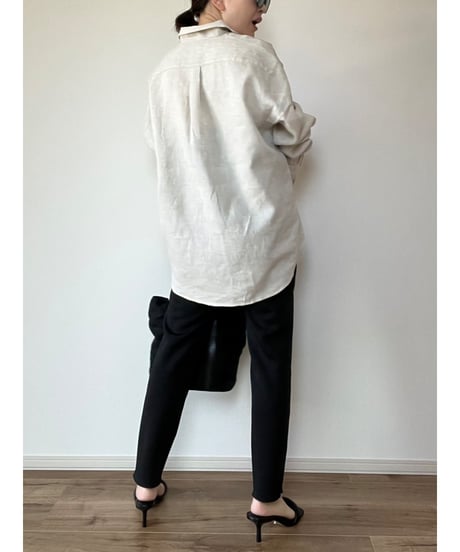 【original】linen regular shirt
