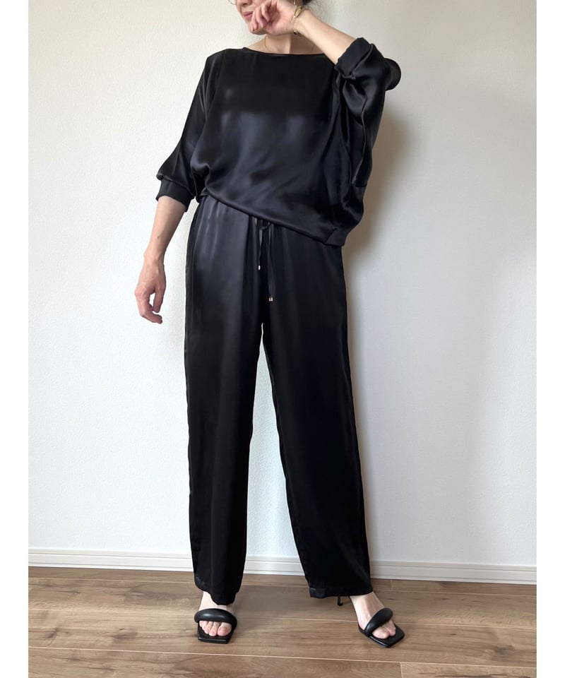 original】silk easypants | Trefle blanc