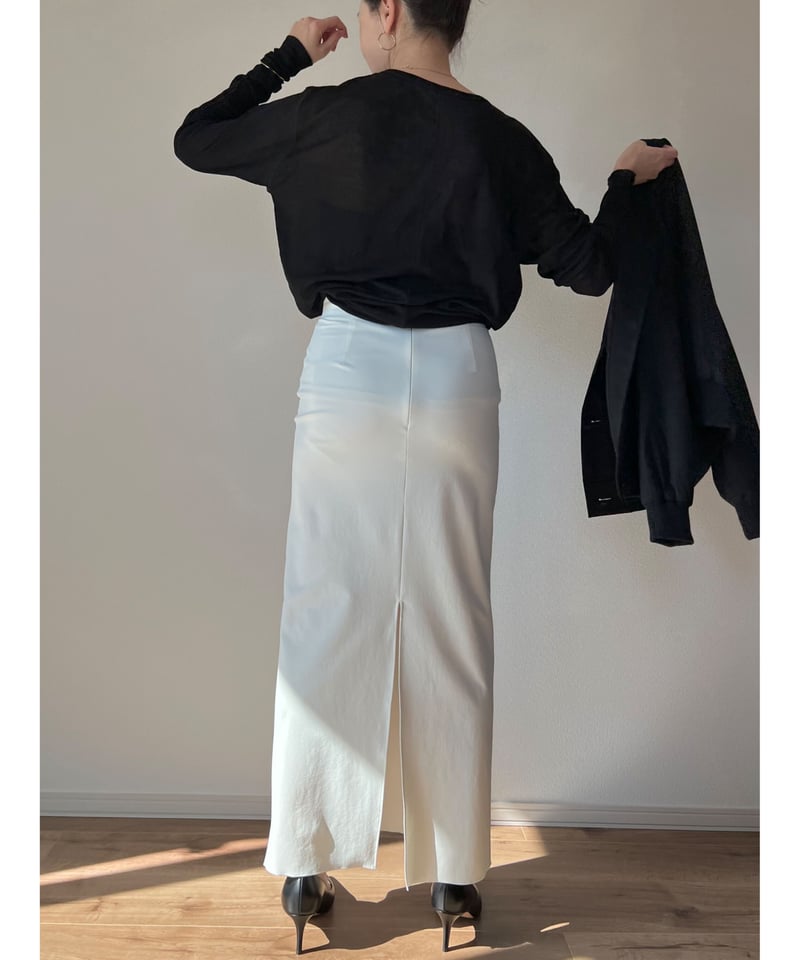 original】sheer long-sleeve tee | Trefle blanc