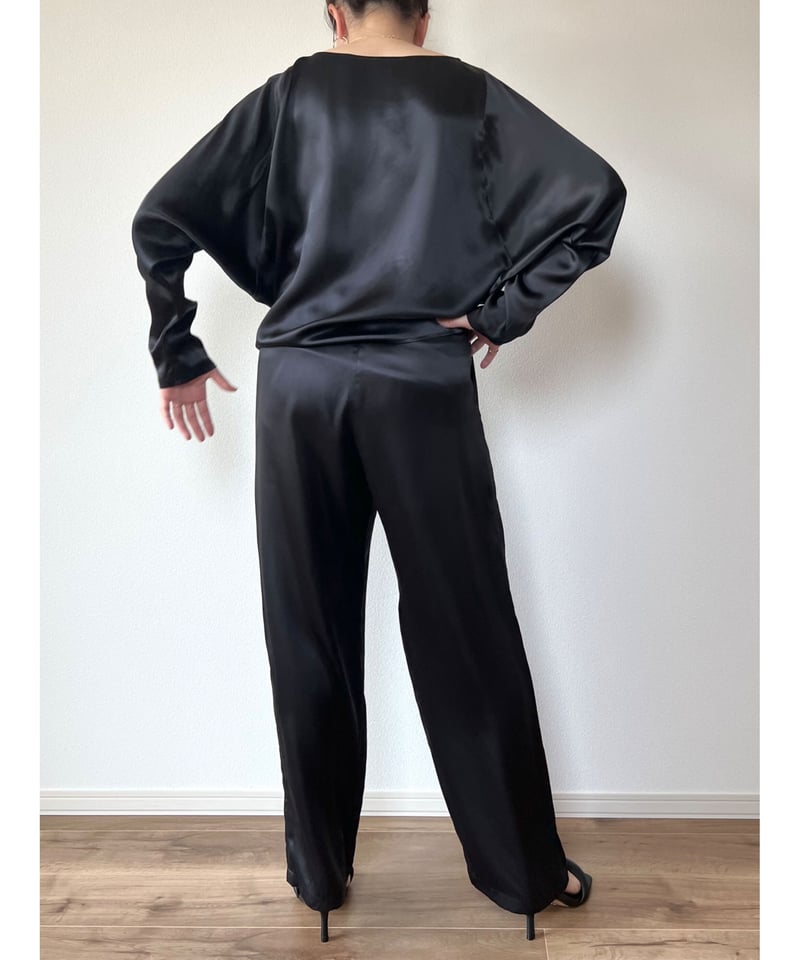 original】silk easypants | Trefle blanc