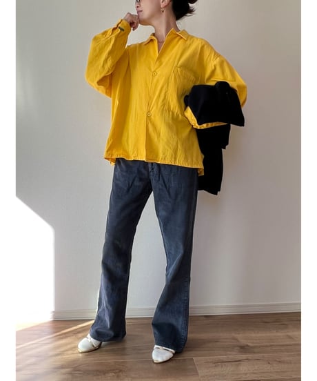 【used】cotton　wideshirt