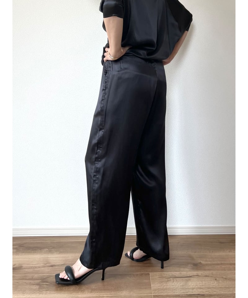 original】silk easypants | Trefle blanc