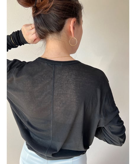 【original】sheer long-sleeve tee