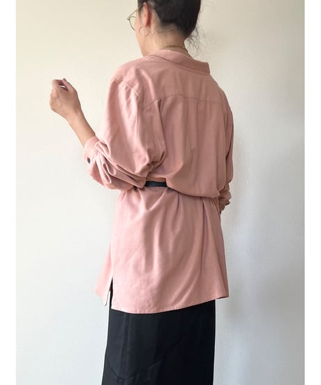 【vintage】silk pocket付shirt