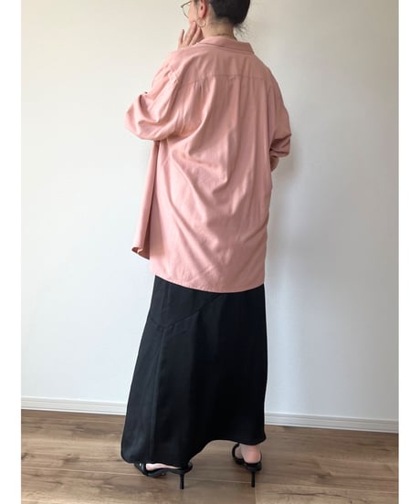 【vintage】silk pocket付shirt
