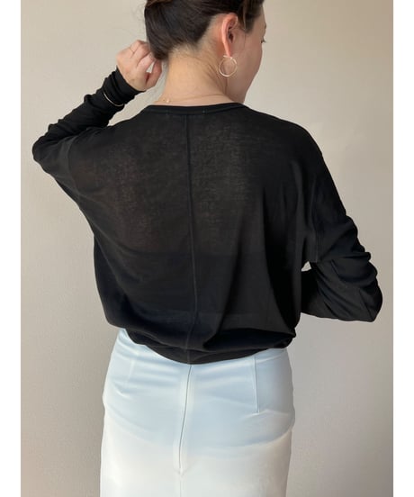 【original】sheer long-sleeve tee