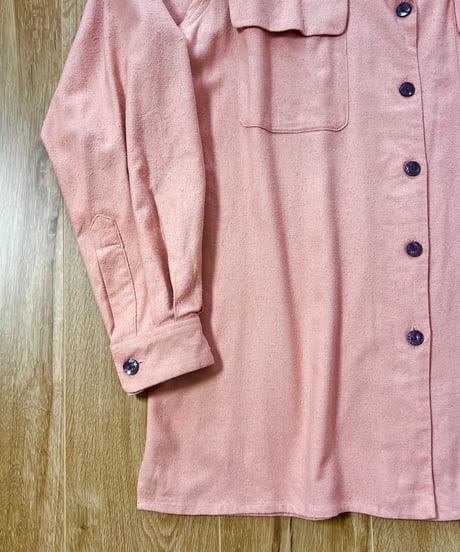 【vintage】silk pocket付shirt