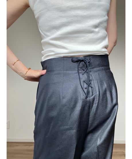 【original】back laceup Pants