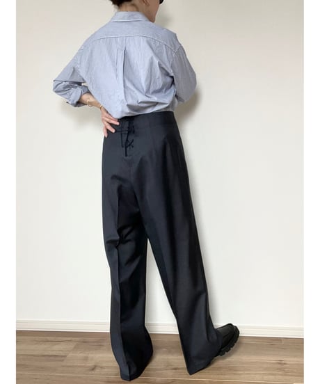 【original】back laceup Pants