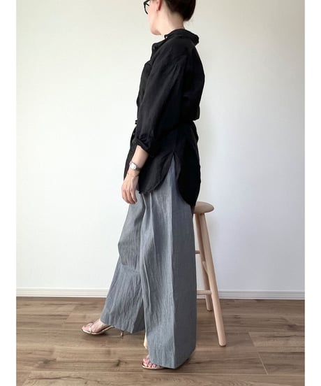 【original】linen regularcollar big-shirt