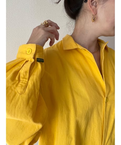 【used】cotton　wideshirt