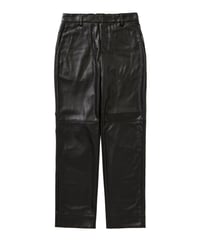 【original】faux leather cropped easy pants