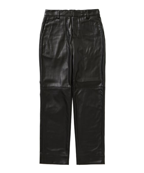 【original】faux leather cropped easy pants