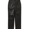 【original】faux leather cropped easy pants