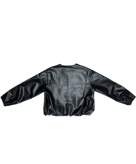 ノーカラーレザージャケット
