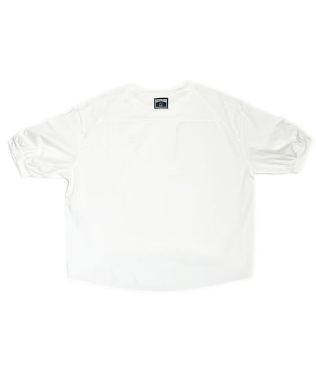 Gathered-sleeve Curved-hem Tops