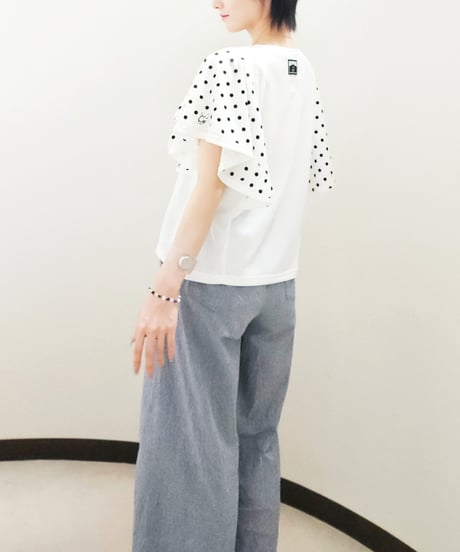 Dot Sleeve T-shirt